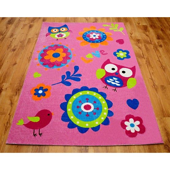 Pink Owls Children's Rug