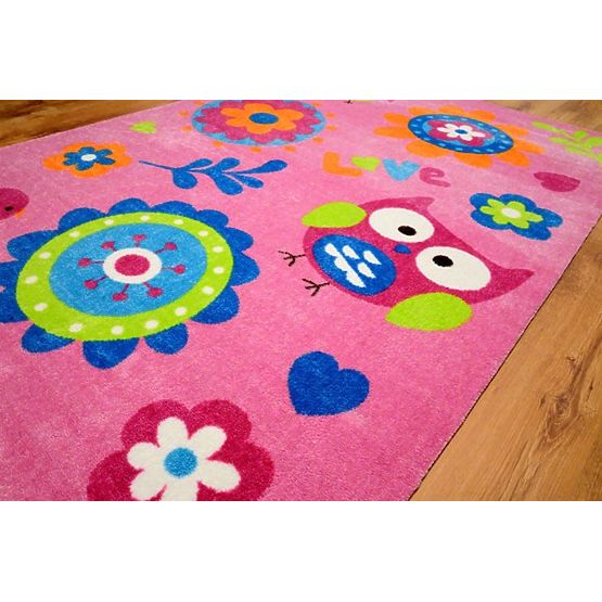 Pink Owls Children's Rug