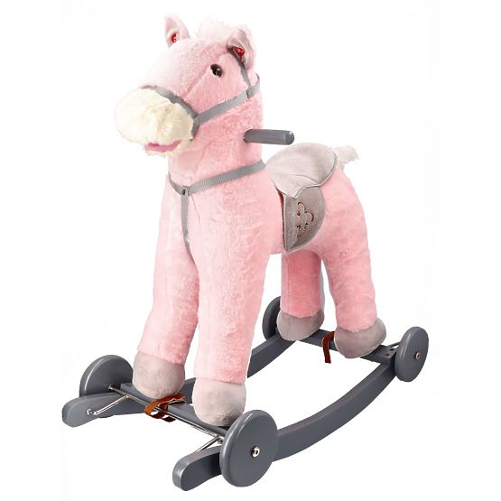 Pink Rocking Horse with Wheels