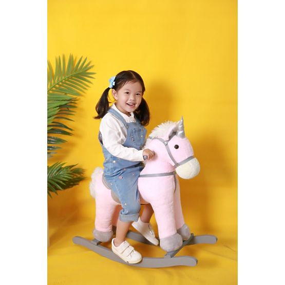 Pink Rocking Horse with Wheels