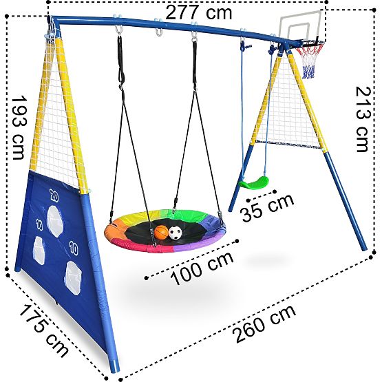 Playground AMICO 2 Swings Game Basket