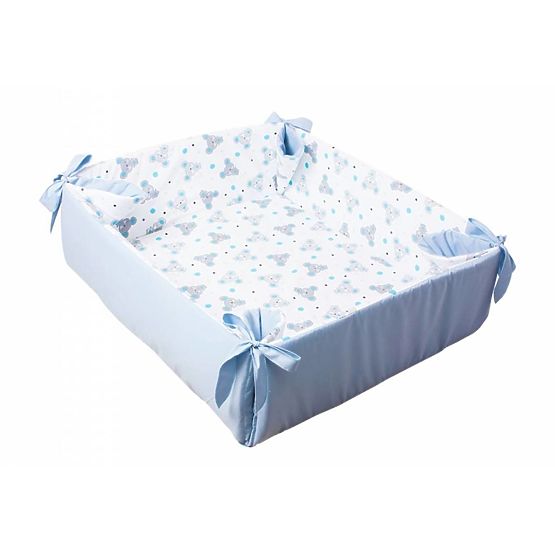 Playpen / game blanket Mice blue