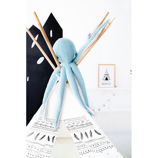 Plush squid - blue