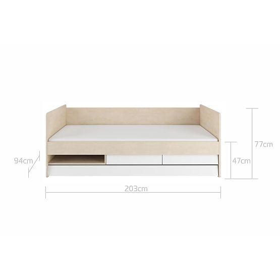 Bed with back So sixty 200 x 90 cm