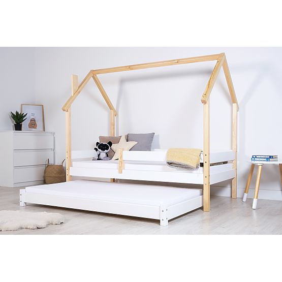 Pull-Out Trundle Bed Vario with Foam Mattress - White