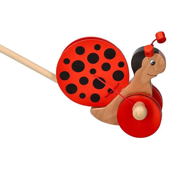 Pulling animal on a stick - Ladybug