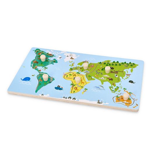 Puzzle with Handles World Map