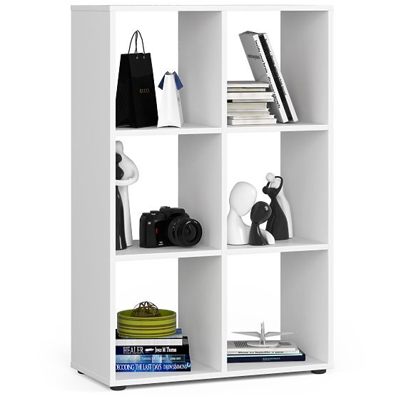 QUAD Shelf with 6 Shelves - White