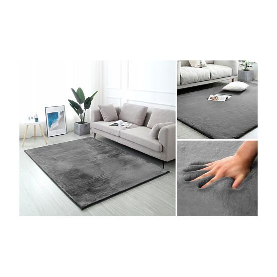 Rabbit silk carpet - dark gray