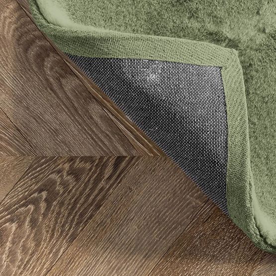 Rabbit silk carpet - olive green