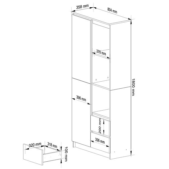 RACK R11 R80 1D 2SZ CLP PK SONOMA