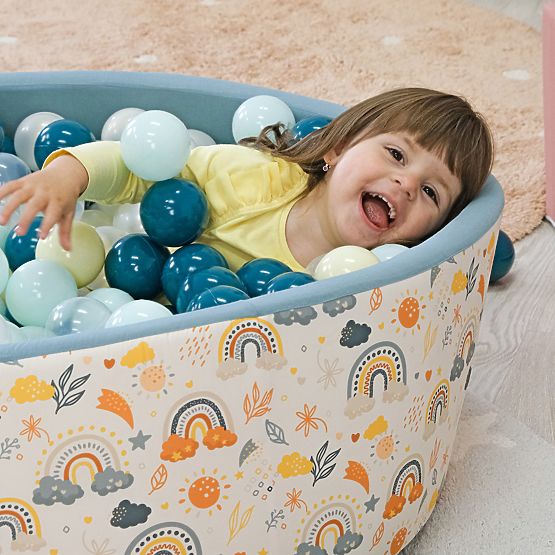 Dry ball pool Rainbow + 200 balls