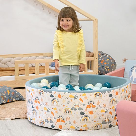 Dry ball pool Rainbow + 200 balls