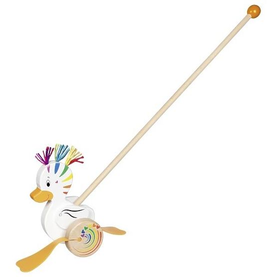 Rainbow Duck Lou on a Push Stick