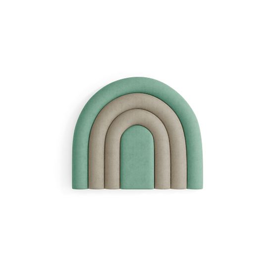 Upholstered Panel Rainbow - Mint / Beige