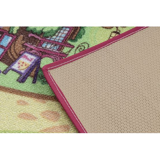 REBEL ROADS CARPET Candy Town 27 anti-slip for children - pink / green
