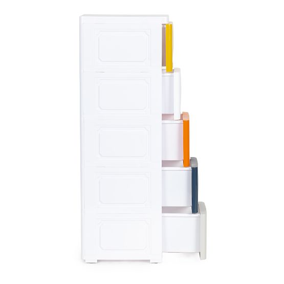 Shelf with 5 Pull-Out Drawers on Wheels ModernHome