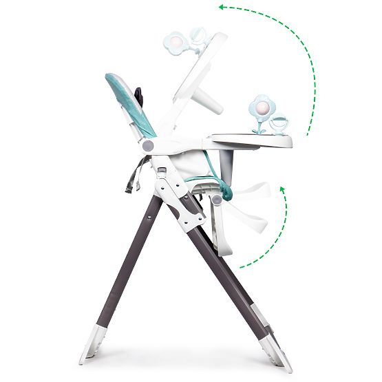 Reindeer dining chair - white-turquoise