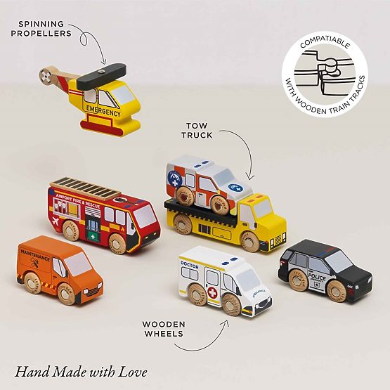 Rescue Vehicle Set with Helicopter