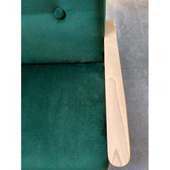 Retro children's armchair Velvet - dark green