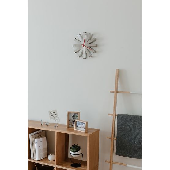 RIBBON Clock in Grey by Umbra