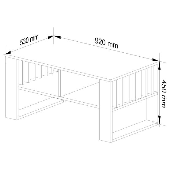 ROCKFORD COFFEE TABLE CRAFT OAK / BLACK