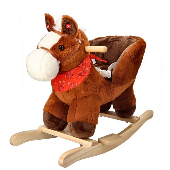 Rocking Brown Horse with Seat