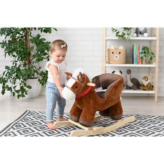 Rocking Brown Horse with Seat