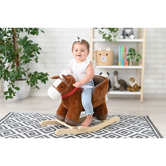 Rocking Brown Horse with Seat