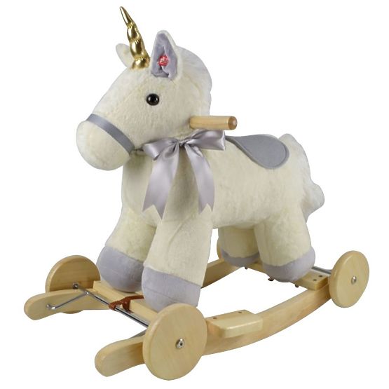 Rocking unicorn with wheels