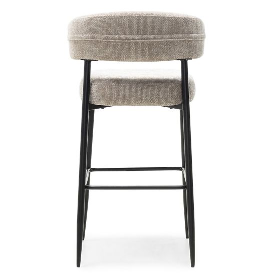 Rosario Bar Stool Beige/Black Legs