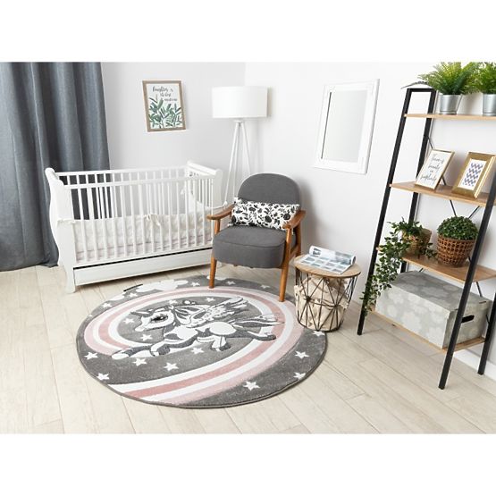 Round carpet PETIT - Unicorn - gray