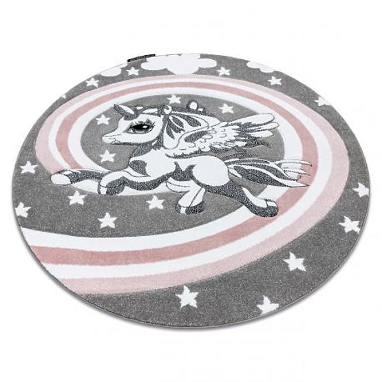 Round Rug PETIT PONY Pony, Gray