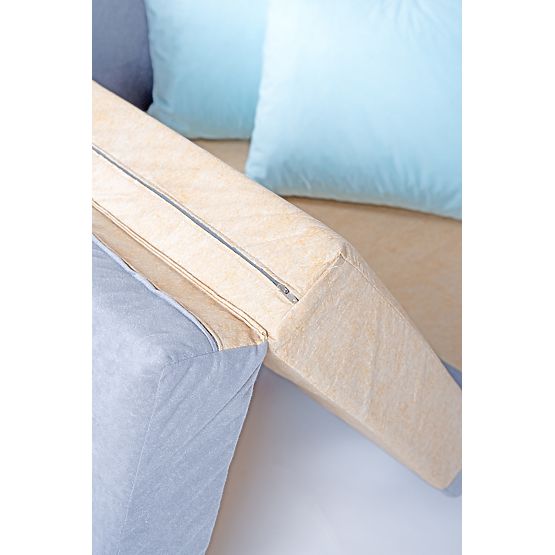 Convertible Sofa Jack - Dark Gray / Light Blue