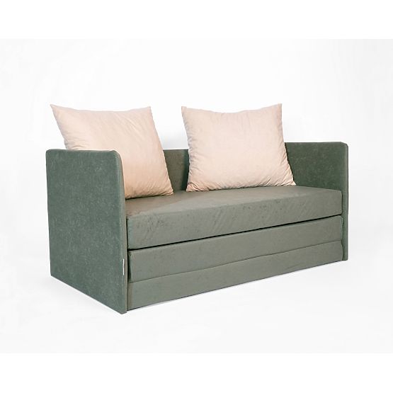 Convertible Sofa Jack - Dark Green / Beige