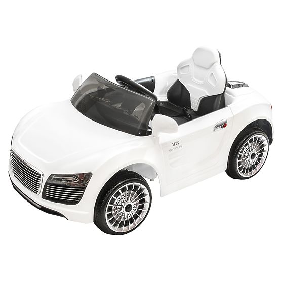 RRS Children's Electric Convertible Car - White