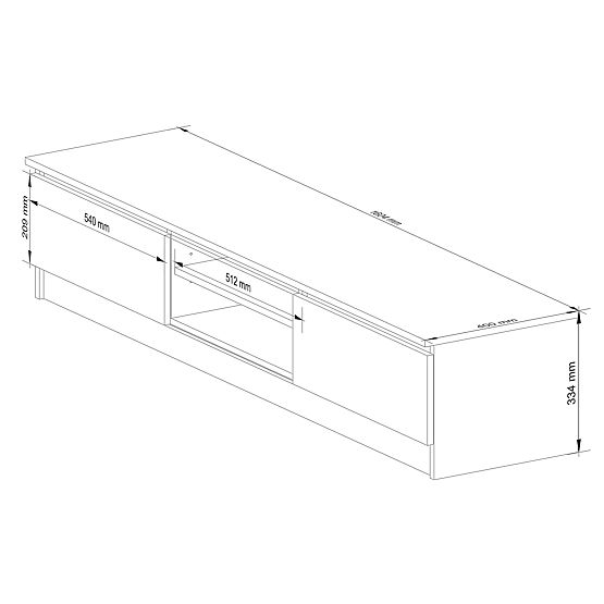 RTV Cabinet K160 CLP WHITE / GRAY