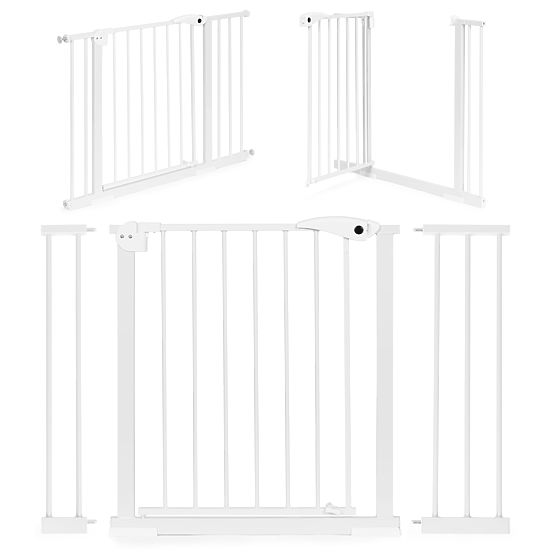 Safety Gate 74-105 cm for Stairs and Doors Steel Extension Panels White ECOTOYS