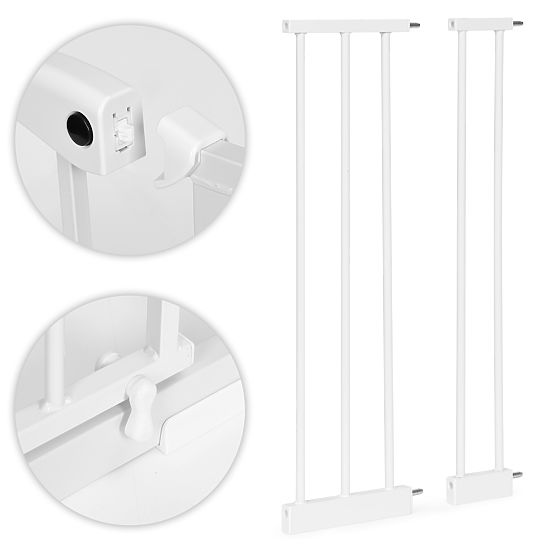 Safety Gate 74-105 cm for Stairs and Doors Steel Extension Panels White ECOTOYS