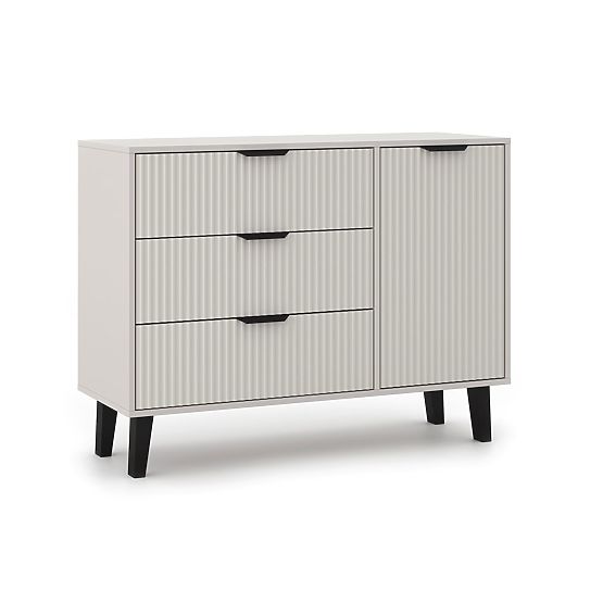 Scandi 1D3S SLIM Chest of Drawers in Cashmere Beige