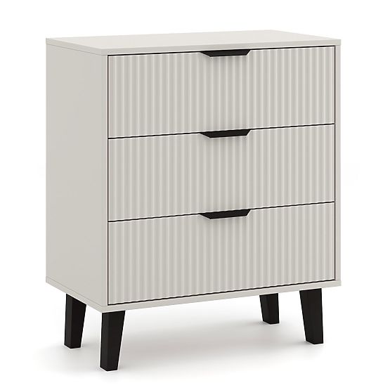 Scandi 3S SLIM Chest of Drawers in Cashmere Beige