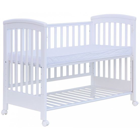 Baby cot with removable side Scarlett Laura - white
