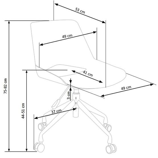 Scorpio office chair - ash gray