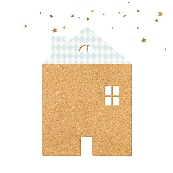 Self-adhesive notice-board DEKORNIK - Blue house