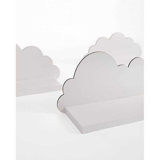 Set of 3 shelves - white cloud