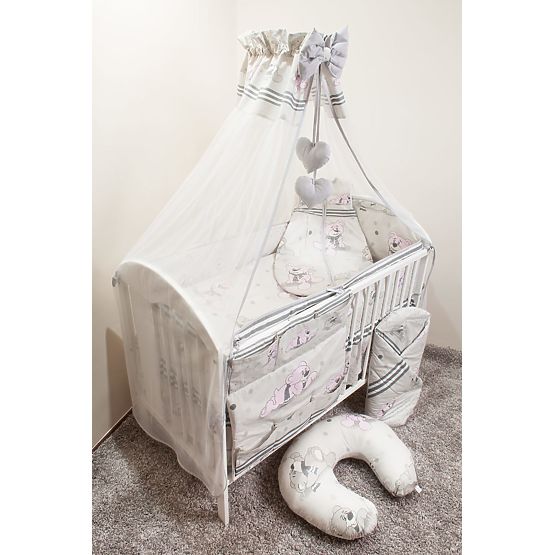 Set bedding to cribs 135x100cm Dreamer gray