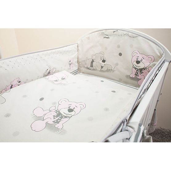 Set bedding to cribs 135x100cm Dreamer gray