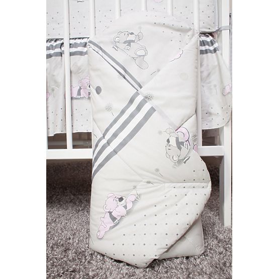 Set bedding to cribs 135x100cm Dreamer gray
