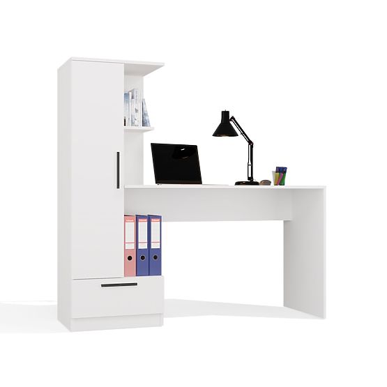 Set Desk + Shelf COSMO WHITE