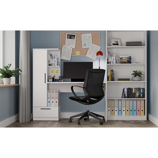 Set Desk + Shelf COSMO WHITE